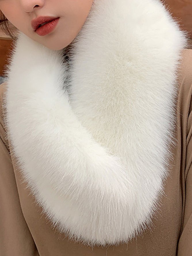 Women Minimalist Warmth Imitation Fur Neck Gaiter