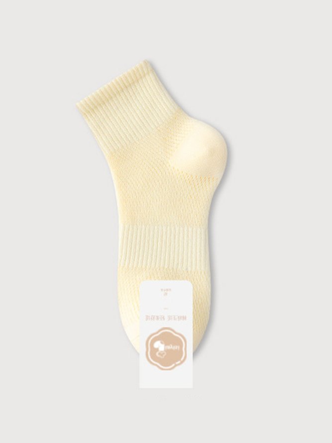 1pair Women High-Elastic Breathable Mid-calf Socks
