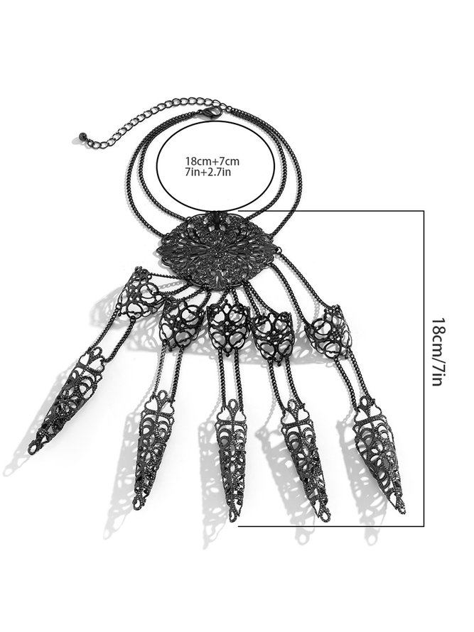 Halloween Gothic Style Tapered Tassel Nail Bracelet
