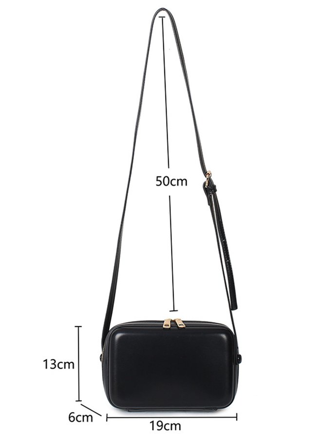 Double Zipper Square Clutch Bag Simple Crossbody Bag