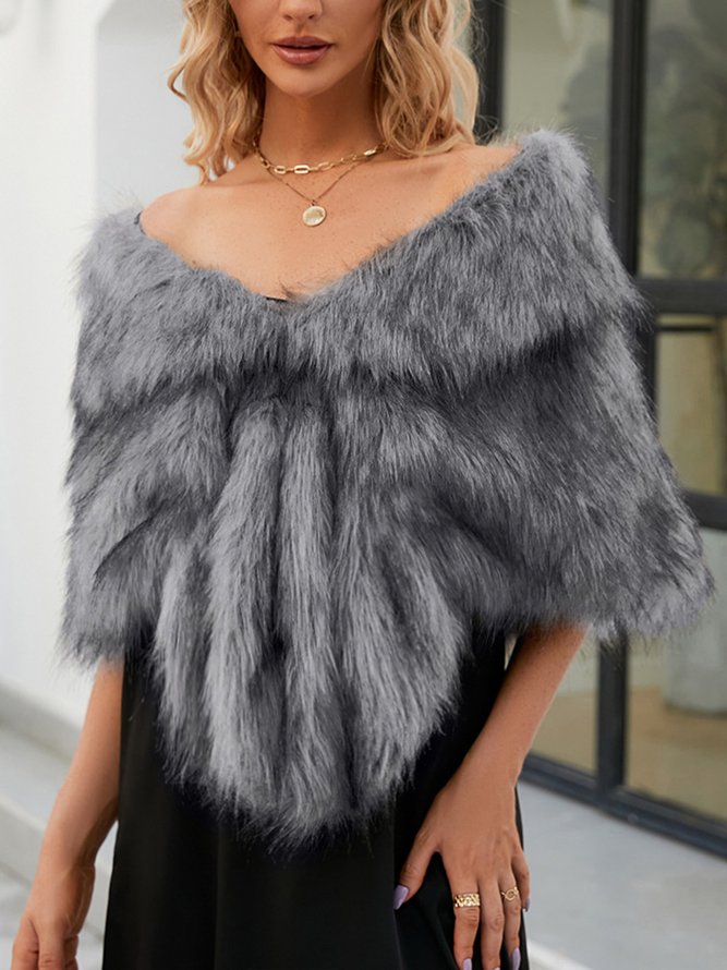 Elegant Faux Fur Warmth Wrap Scarf
