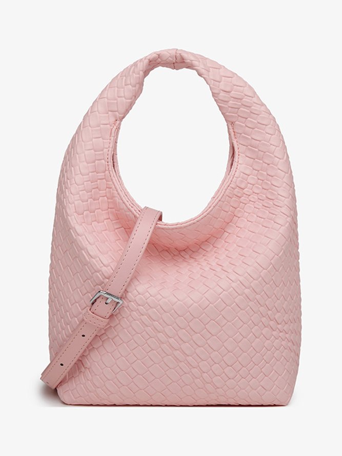 Women Minimalist Imitation Woven Handbag Crossbody Bag