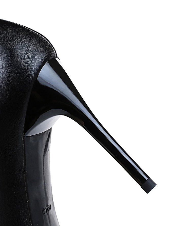Women Minimalist Pointed Toe Stiletto Heel Dress Boots