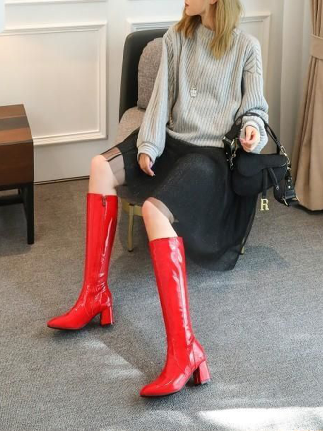 Pu Casual Autumn Fashion Boots