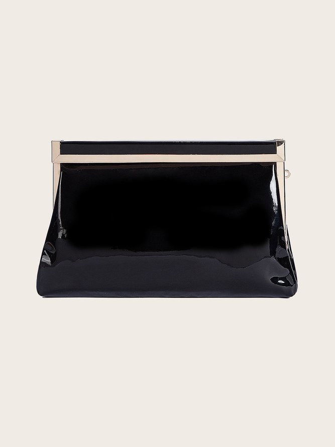 Women Minimalist Party Magnetic Square Clutch Bag with Chain Strap