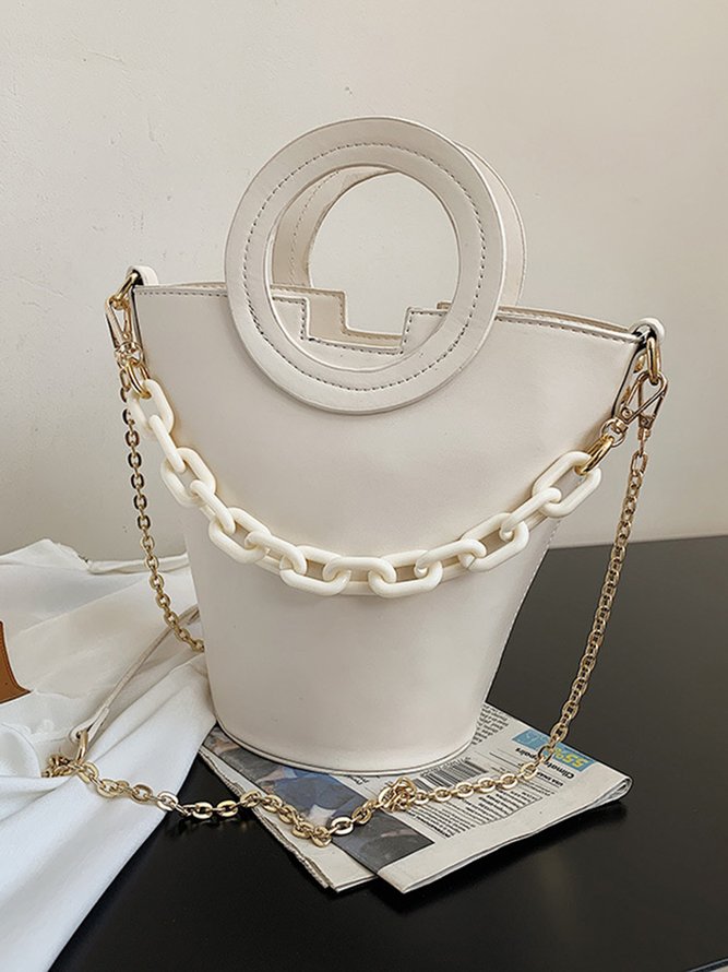 Fashion Ring Handbag Chain Crossbody Bucket Bag