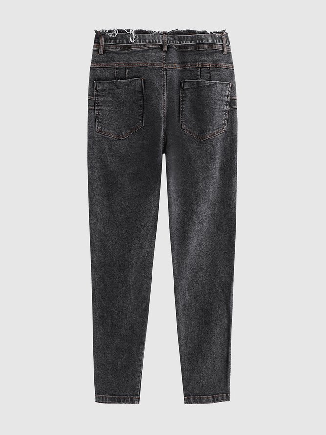 Winter Holiday Solid Jeans