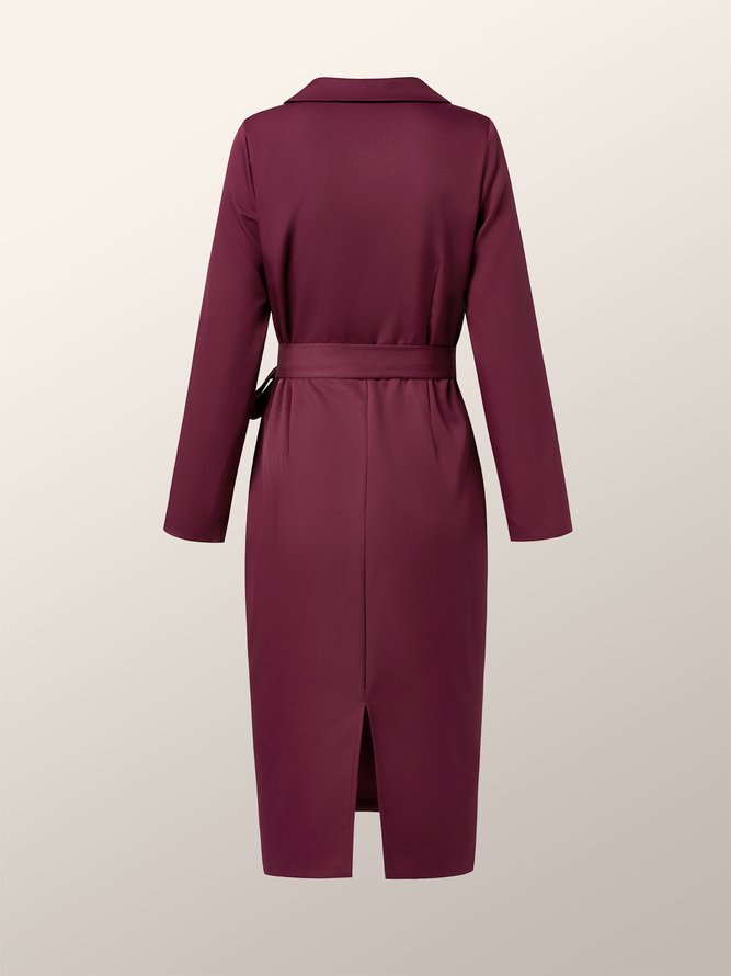 Lapel Elegant Slim Fit Work Formal Dress stylewe