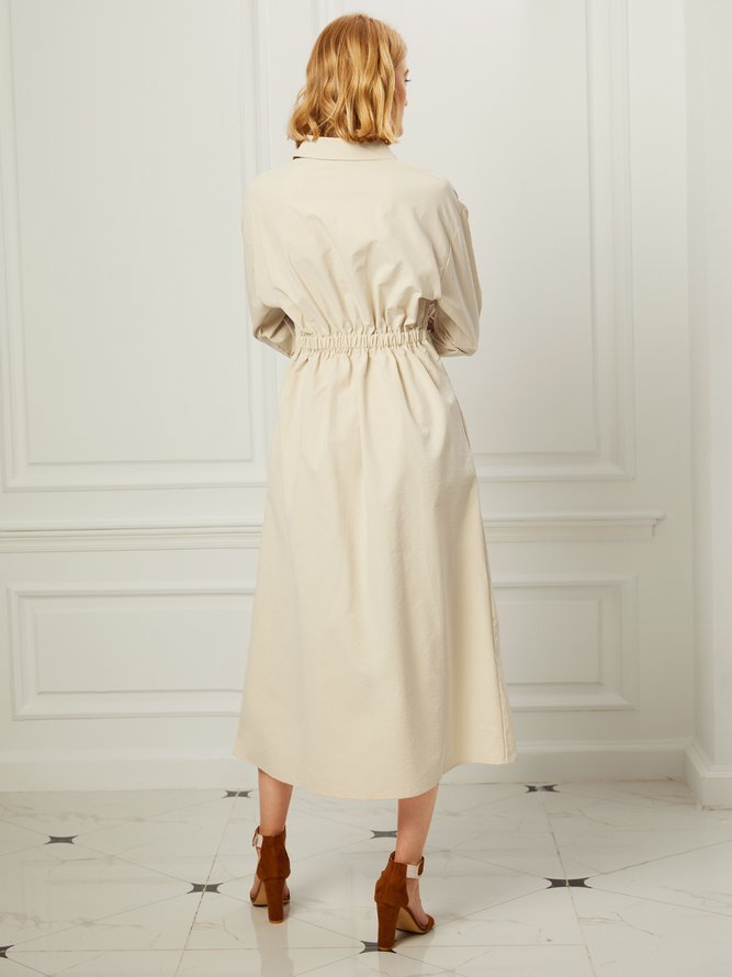 Casual Plain A-Line Simple Maxi Dress