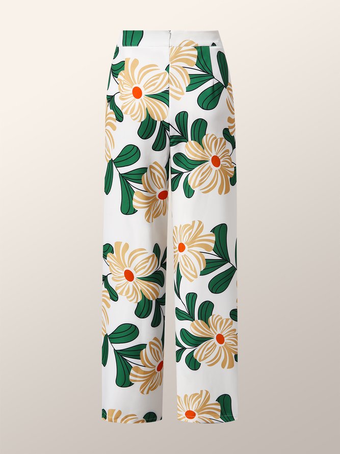 Floral Casual Pants