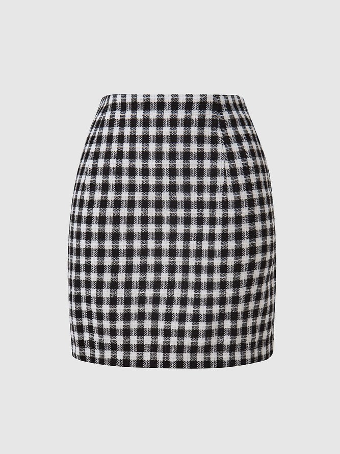 Simple Checked/Plaid Skirt