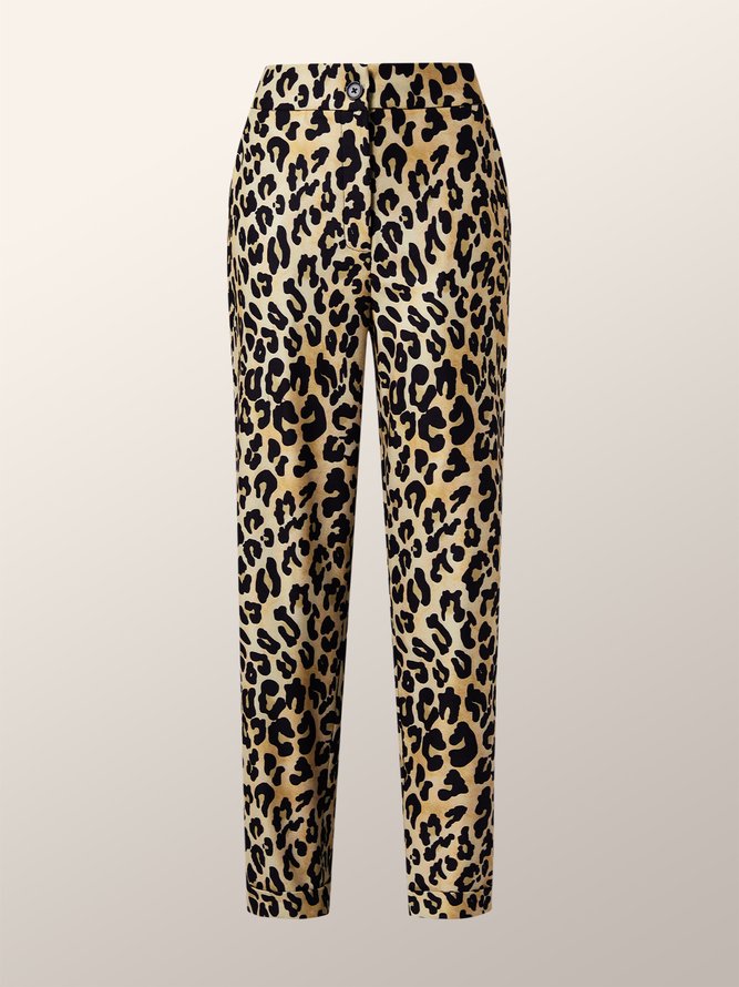 Daily Slim Fit Leopard Pants
