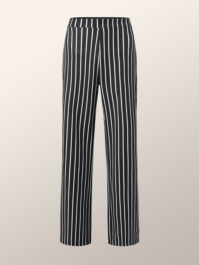 Work Date Daily Household Striped Pants