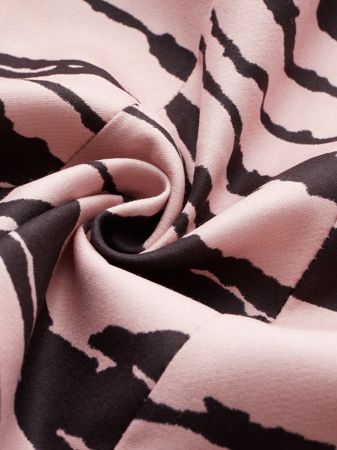 Work Long Sleeve Lapel Regular Fit Zebra Outerwear