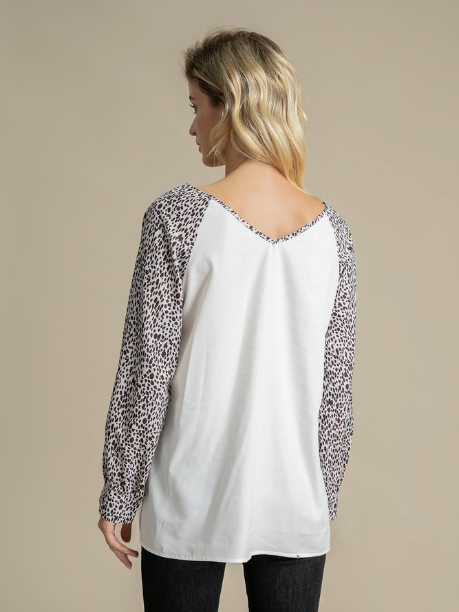 Holiday Long Sleeve Leopard Printed Shirt
