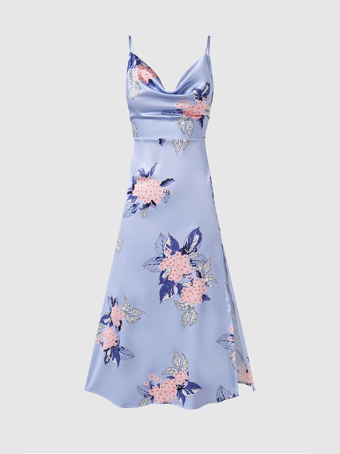 Spaghetti Floral Fitted Dress