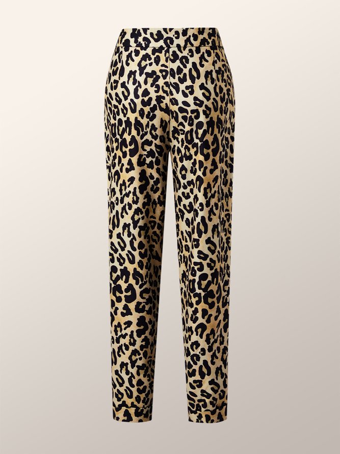 Daily Slim Fit Leopard Pants