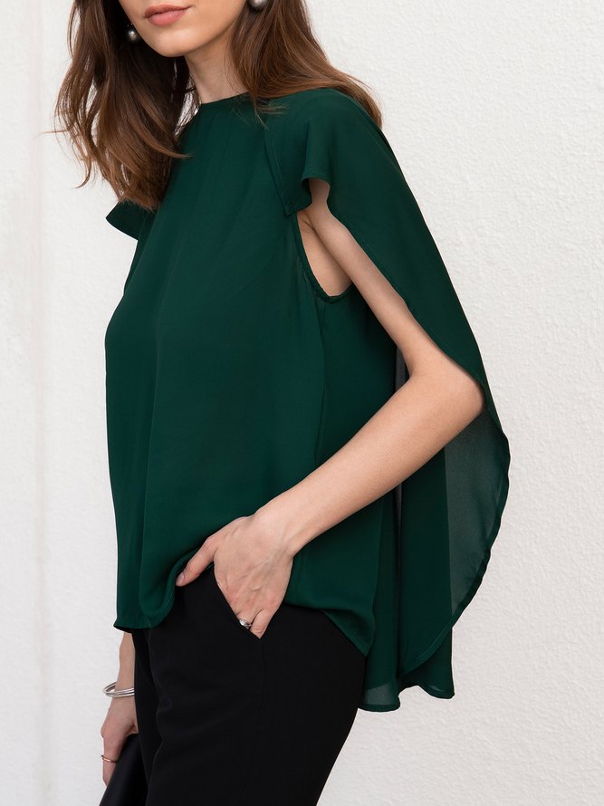 Solid Simple Shift Top