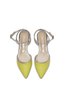 Yellow Leather Pointed Toe Dress Sandals
