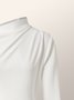 High Elasticity Regular Fit Asymmetrical Elegant Long sleeve Top