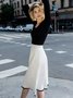 High Elasticity Regular Fit Elegant Regular Fit Long Skirt
