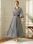 2023 Fashion week vacation Regular Fit Maxi Dress With Belt