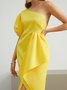 Party Tight One Shoulder Party Dress