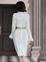 Regular Fit Elegant Stand Collar Wedding Guest Dress
