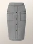 High Elasticity Tight Geometric Elegant Midi Skirt