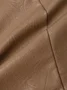 Urban Shawl Collar Plain Faux Leather Coat