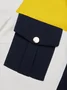 Urban Utility Color Block Pockets Shirt