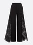 Urban Plain Hollow Wide Leg Pants