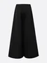 Urban Plain Wide Leg Pants No Belt