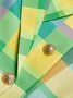 Urban Printing Plaid Lapel Collar Blazer