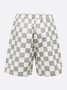 Urban Plaid Printing Straight Shorts