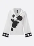 Casual Floral Printing Shawl Collar Blouse