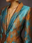 Elegant Jacquard Lapel Collar Blazer
