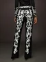 Urban Random Print Printing Straight Pants