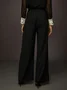 Urban Monochrome Colorblock Wide-Leg Pants