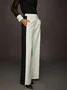 Urban Monochrome Colorblock Wide-Leg Pants