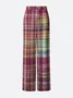 Urban Multi-Plaid Straight-Leg Pants