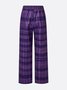 Urban Plaid Straight-Leg Pants