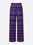 Urban Plaid Straight-Leg Pants