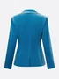 Elegant Velvet Piping Lapel Blazer