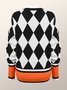 Long sleeve Elegant Geometric Regular Fit Sweater Coat