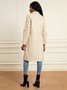Abstract Closure Collar Simple Outerwear