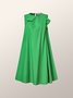 Simple Loosen Solid Sleeveless Mini Dress