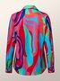Long sleeve Abstract Regular Fit Urban Blouse