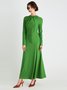 Long Sleeve Elegant Plain Maxi Dress