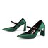 Chunky Heel Pointed Toe Vintage Shoes